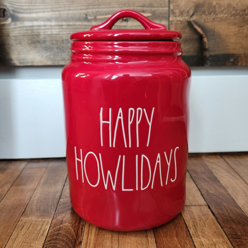 Rae Dunn Happy Howlidays Canister